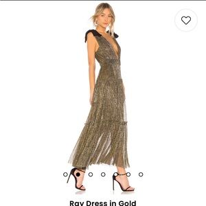 Beautiful gold & black grecian evening gown from Revolve